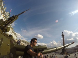 Go proing the tank, flag, and column. 