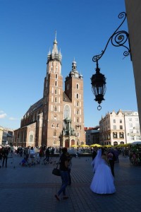 St. Mary's Basilica.  A bride.  
