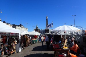 The weekend street market.