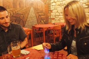 Petr and Annette. Happy birthday flaming Absinthe shots