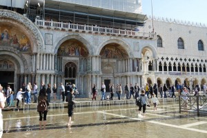 Cathedral. high tide flood. 