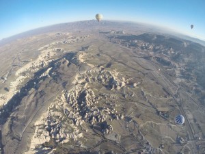 Go pro. Balloon ride. Cappadocia. 