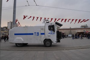 What? is that a a water cannon? yes... no protesting. 