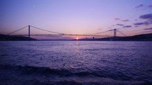 Sunset at the Bosphorus. 