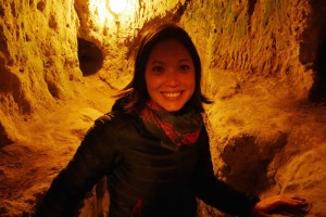 Cappadocia. Jackie in the underground city. 