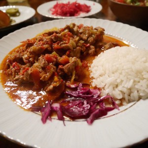 Clay pot stew. Delicious. 