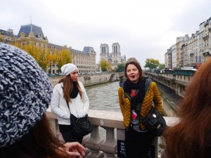 Our actress tour guide. She's good. 
