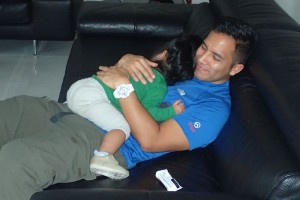 I finally got to snuggle with my niece. 
