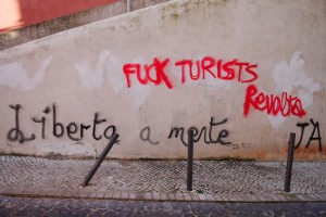 Welcome Tourists. Lisbon.