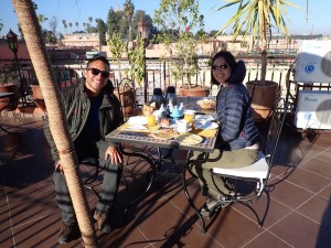 First breakfast in Marrakech