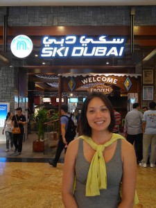 Jackie at the Ski Dubai