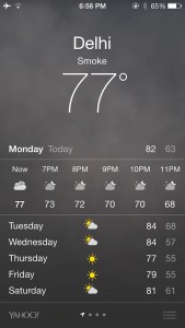 Smoky weather