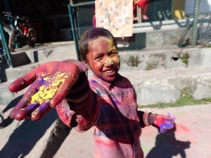 The colored powder. Happy Holi!
