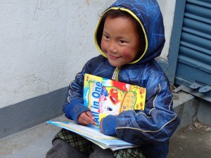 Boy learning