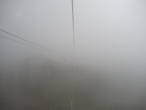 The gondola was in the cloud. nice.
