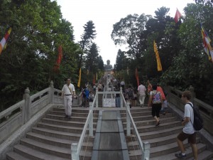 Stairs up to the Buddha
