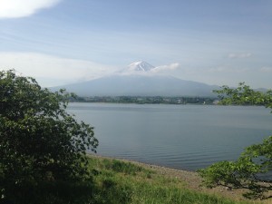 Mount Fuji from lake Kagawuchiko
