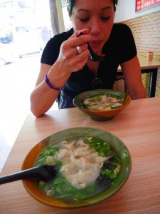 First meal in mainland China