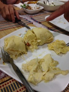Durian. Tastes like onions to me. 