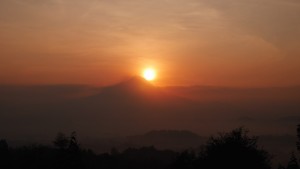 Sunrise near Borobudur