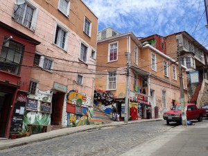 Ou neighborhood in Valparaiso, Chile. 