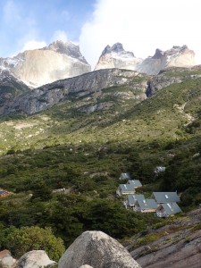 Cuernos refugio. Patagonia. Torres del Paine National Park. 