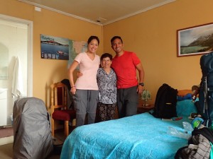 Puerto Natales. With Sandra, 