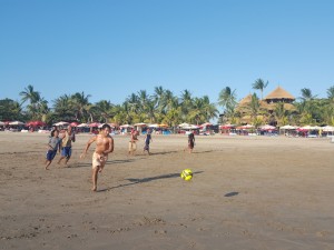 Soccer in Bali with the locals. 