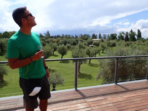 Javier and wine. 